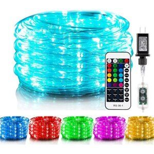 Waterproof color changing LED rope lights 33ft outdoor indoor string lights